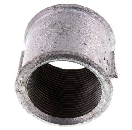 Rp 1 1/2'' Zinc plated Cast iron Round Socket 25 Bar