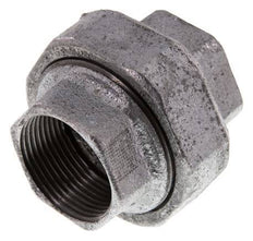 Rp 1 1/4'' Zinc plated Cast iron Double Nipple 3-pieces with Conically sealing 25 Bar