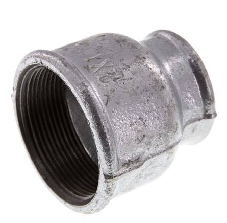 Rp 2'' x Rp 1 1/4'' Zinc plated Cast iron Round Socket 25 Bar