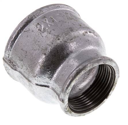Rp 2'' x Rp 1 1/4'' Zinc plated Cast iron Round Socket 25 Bar