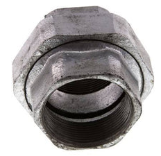 Rp 2'' Zinc plated Cast iron Double Nipple 3-pieces with Conically sealing 25 Bar