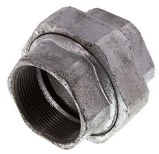 Rp 2'' Zinc plated Cast iron Double Nipple 3-pieces with Conically sealing 25 Bar