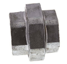 Rp 2'' Zinc plated Cast iron Double Nipple 3-pieces with Conically sealing 25 Bar