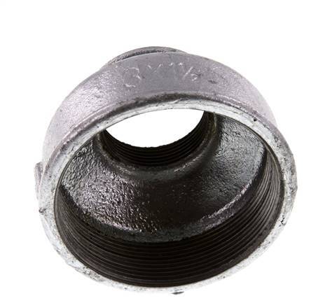 Rp 3'' x Rp 1 1/2'' Zinc plated Cast iron Round Socket 25 Bar