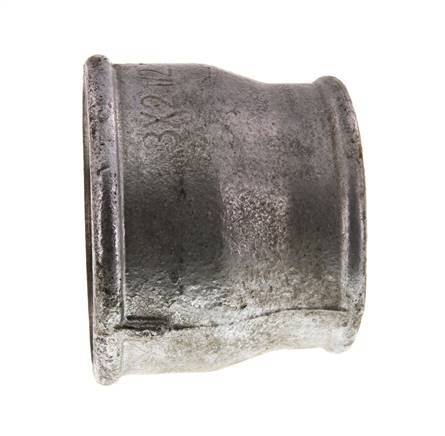 Rp 3'' x Rp 2 1/2'' Zinc plated Cast iron Round Socket 25 Bar