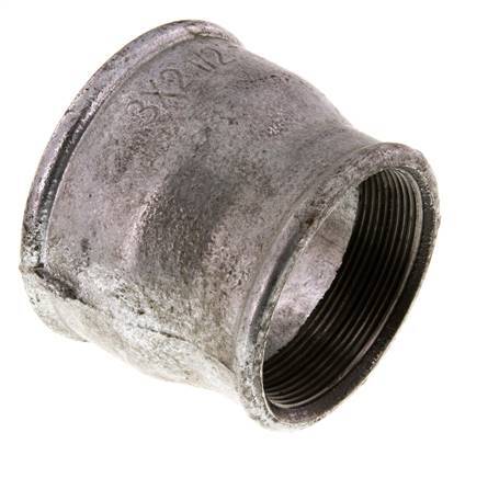 Rp 3'' x Rp 2 1/2'' Zinc plated Cast iron Round Socket 25 Bar