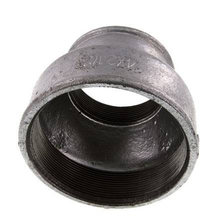 Rp 4'' x Rp 2 1/2'' Zinc plated Cast iron Round Socket 25 Bar