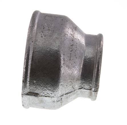Rp 4'' x Rp 2 1/2'' Zinc plated Cast iron Round Socket 25 Bar