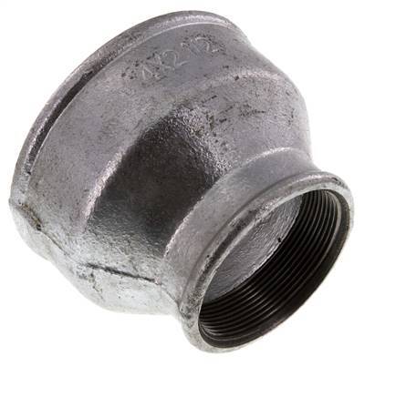 Rp 4'' x Rp 2 1/2'' Zinc plated Cast iron Round Socket 25 Bar