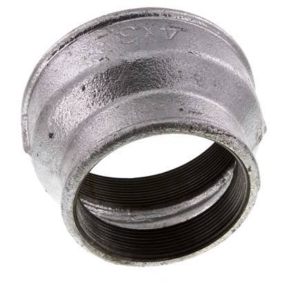 Rp 4'' x Rp 3'' Zinc plated Cast iron Round Socket 25 Bar