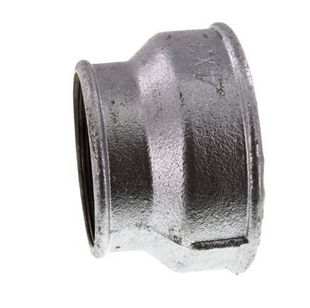 Rp 4'' x Rp 3'' Zinc plated Cast iron Round Socket 25 Bar