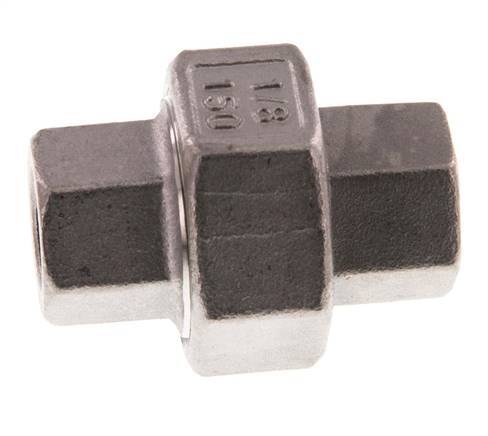 Rp 1/8'' Stainless steel Double Nipple 3-pieces with Conically sealing 16 Bar