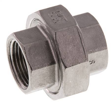 3/4'' NPT Stainless steel Double Nipple 3-pieces with Conically sealing 16 Bar
