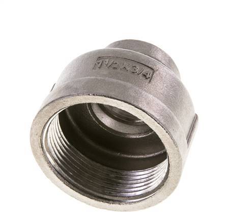 1 1/2'' NPT x 3/4'' NPT Stainless steel Round Socket 16 Bar