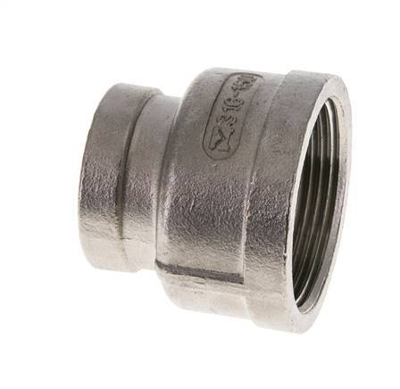 1 1/2'' NPT x 1'' NPT Stainless steel Round Socket 16 Bar