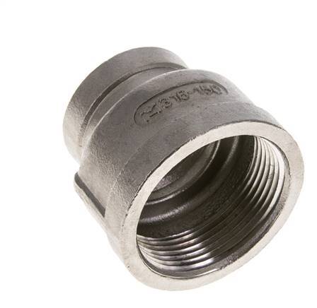 1 1/2'' NPT x 1'' NPT Stainless steel Round Socket 16 Bar