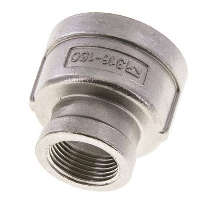 1 1/4'' NPT x 3/4'' NPT Stainless steel Round Socket 16 Bar