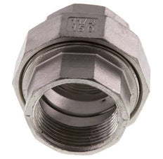 1 1/4'' NPT Stainless steel Double Nipple 3-pieces with Conically sealing 16 Bar