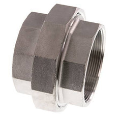 Rp 2 1/2'' Stainless steel Double Nipple 3-pieces with Conically sealing 16 Bar