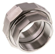 Rp 2 1/2'' Stainless steel Double Nipple 3-pieces with Conically sealing 16 Bar