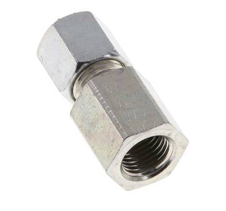 G 1/4'' x 6S Zinc plated Steel Straight Cutting Ring 630 Bar DIN 2353