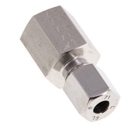 G 1/4'' x 6L Stainless steel Straight Cutting Ring 315 Bar DIN 2353