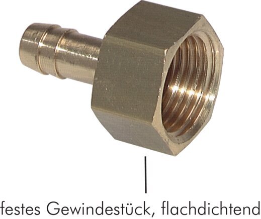 G 3/8'' x 9mm Brass Hose barb 16 Bar [2 Pieces]