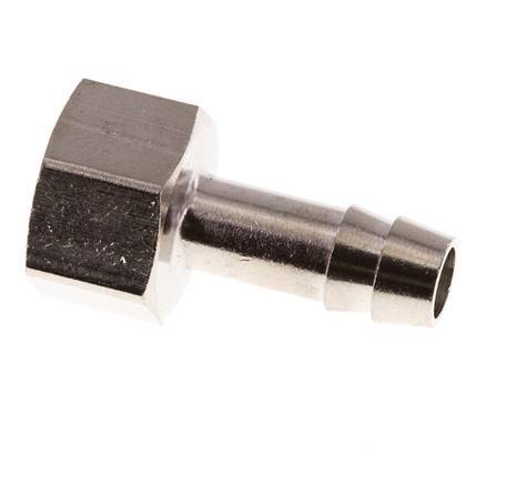 G 1/4'' x 8mm Nickel plated Brass Hose barb 16 Bar [5 Pieces]