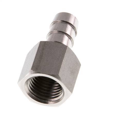 G 1/4'' x 9mm Stainless steel Hose barb 40 Bar