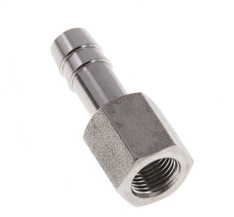 G 1/8'' x 8mm Stainless steel Hose barb 40 Bar