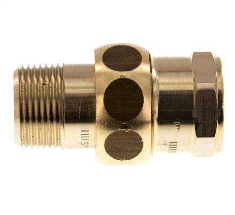 Rp 3/4'' x R 3/4'' F/M Brass Double Nipple 3-pieces with Conically sealing 16 Bar