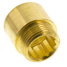 G 1'' F/M Brass Extension DIN 3523 - 25 mm