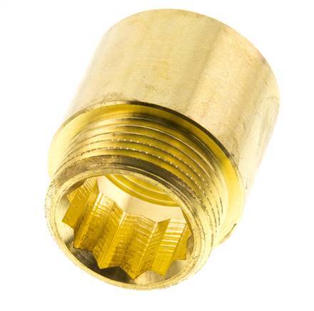 G 1'' F/M Brass Extension DIN 3523 - 30 mm