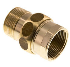 Rp 1 1/4'' x R 1 1/4'' F/M Brass Double Nipple 3-pieces with Conically sealing 16 Bar