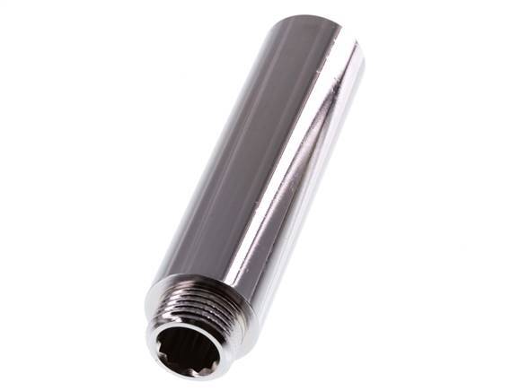 G 1/2'' F/M Chromium plated Brass Extension DIN 3523 - 100 mm