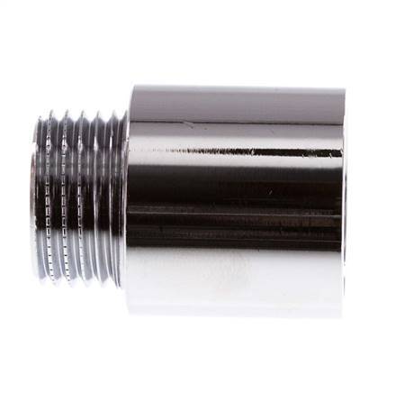 G 1/2'' F/M Chromium plated Brass Extension DIN 3523 - 25 mm