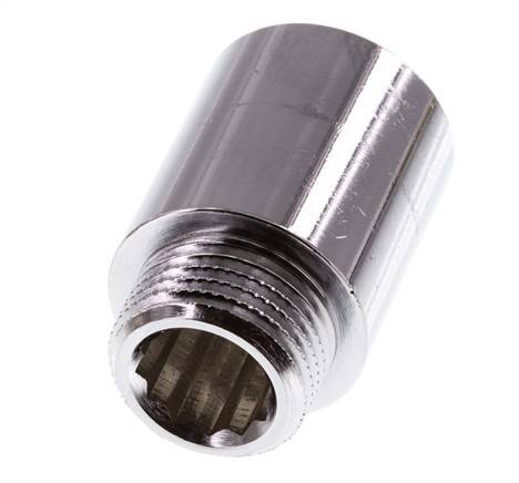 G 1/2'' F/M Chromium plated Brass Extension DIN 3523 - 30 mm