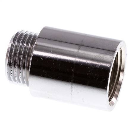 G 1/2'' F/M Chromium plated Brass Extension DIN 3523 - 30 mm