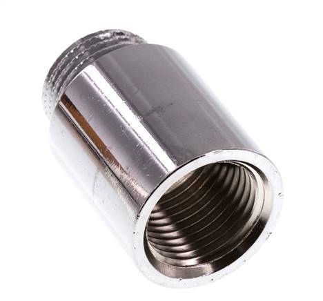 G 1/2'' F/M Chromium plated Brass Extension DIN 3523 - 30 mm