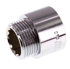 G 3/4'' F/M Chromium plated Brass Extension DIN 3523 - 20 mm
