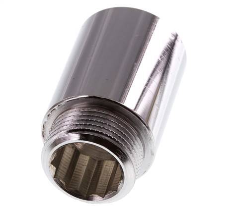 G 3/4'' F/M Chromium plated Brass Extension DIN 3523 - 40 mm