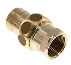 Rp 3/4'' x R 3/4'' F/M Brass Double Nipple 3-pieces with Flat sealing 16 Bar