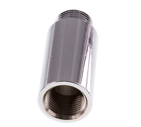 G 3/8'' F/M Chromium plated Brass Extension DIN 3523 - 40 mm