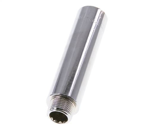 G 3/8'' F/M Chromium plated Brass Extension DIN 3523 - 80 mm
