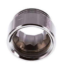 G 1'' F/M Chromium plated Brass Extension DIN 3523 - 15 mm