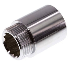G 1'' F/M Chromium plated Brass Extension DIN 3523 - 40 mm