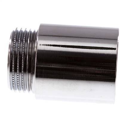 G 1'' F/M Chromium plated Brass Extension DIN 3523 - 40 mm