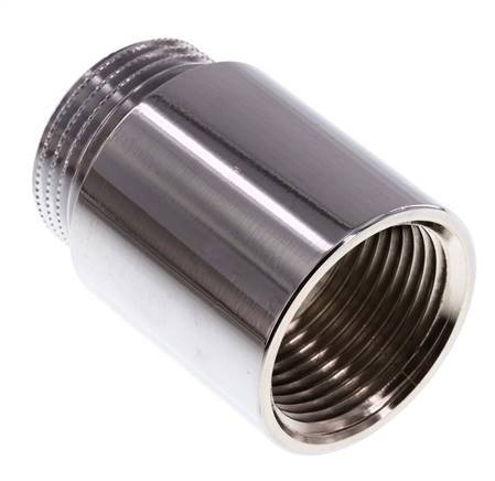 G 1'' F/M Chromium plated Brass Extension DIN 3523 - 40 mm