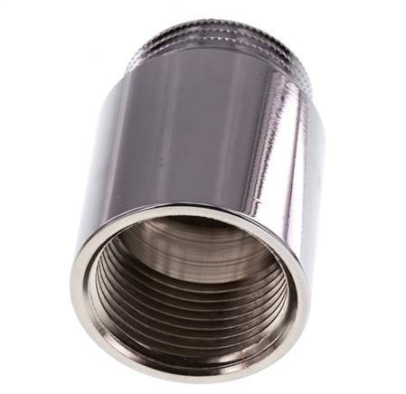 G 1'' F/M Chromium plated Brass Extension DIN 3523 - 40 mm