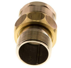 Rp 1 1/2'' x R 1 1/2'' F/M Brass Double Nipple 3-pieces with Flat sealing 16 Bar